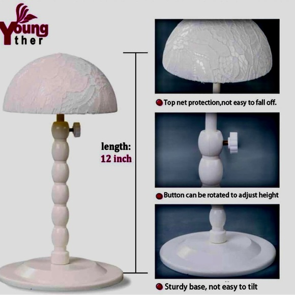 Youngther Wig/Hat Stand Adjustable - Picture 2 of 5